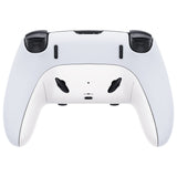 eXtremeRate White Top Bottom Decorative Trim Shell Compatible with ps5 Edge Controller DIY Replacement Front Back Clip Shell, Custom Plates Cover Compatible with ps5 Edge Controller - CXQEGP007