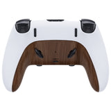 eXtremeRate Wood Grain Top Bottom Decorative Trim Shell Compatible with ps5 Edge Controller DIY Replacement Front Back Clip Shell, Custom Plates Cover Compatible with ps5 Edge Controller - CXQEGS001