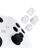 eXtremeRate Three-Tone Robot White & Clear ABXY Action Buttons with Classic Symbols for Xbox Series X & S Controller & Xbox One S/X & Xbox One Elite V1/V2 Controller - JDX3M017