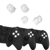 eXtremeRate Three-Tone Robot White & Clear ABXY Action Buttons with Classic Symbols for Xbox Series X & S Controller & Xbox One S/X & Xbox One Elite V1/V2 Controller - JDX3M017