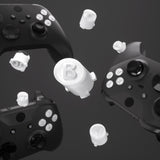 eXtremeRate Three-Tone Robot White & Clear ABXY Action Buttons with Classic Symbols for Xbox Series X & S Controller & Xbox One S/X & Xbox One Elite V1/V2 Controller - JDX3M017