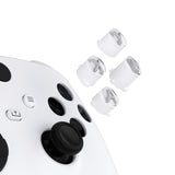 eXtremeRate Three-Tone Robot White & Clear & New Hope Gray ABXY Action Buttons with Classic Symbols for Xbox Series X & S Controller & Xbox One S/X & Xbox One Elite V1/V2 Controller - JDX3M009