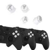 eXtremeRate Three-Tone Robot White & Clear & New Hope Gray ABXY Action Buttons with Classic Symbols for Xbox Series X & S Controller & Xbox One S/X & Xbox One Elite V1/V2 Controller - JDX3M009