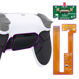 eXtremeRate Rubberized Black Grip Remappable RISE Remap Kit for PS5 Controller BDM-030, Upgrade Board & Redesigned White Back Shell & Back Buttons for PS5 Controller - Controller NOT Included - XPFU6010G3