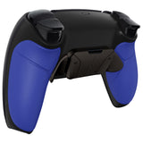 eXtremeRate Rubberized Blue Grip Remappable Real Metal Buttons (RMB) Version RISE4 Remap Kit for PS5 Controller BDM-030, Upgrade Board & Redesigned Black Back Shell & 4 Back Buttons for PS5 Controller - YPFJ7002G3