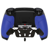 eXtremeRate Rubberized Blue Grip Remappable Real Metal Buttons (RMB) Version RISE4 Remap Kit for PS5 Controller BDM-030, Upgrade Board & Redesigned Black Back Shell & 4 Back Buttons for PS5 Controller - YPFJ7002G3