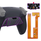 eXtremeRate Rubberized Classic Gray & Dark Gray Remappable RISE4 Remap Kit for PS5 Controller BDM-030, Upgrade Board & Redesigned Back Shell & 4 White Back Buttons for PS5 Controller - Controller NOT Included - YPFU6013G3