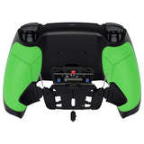 eXtremeRate Rubberized Green Grip Remappable RISE 4.0 Remap Kit for ps5 Controller BDM-030, Upgrade Board & Redesigned Black Back Shell & 4 Back Buttons for ps5 Controller - Controller NOT Included - YPFU6004G3