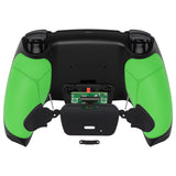 eXtremeRate Rubberized Green Grip Remappable RISE Remap Kit for PS5 Controller BDM-030, Upgrade Board & Redesigned Black Back Shell & Back Buttons for PS5 Controller - Controller NOT Included - XPFU6004G3