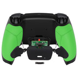 eXtremeRate Rubberized Green Grip Remappable RISE Remap Kit for PS5 Controller BDM-030/040, Upgrade Board & Redesigned Black Back Shell & Back Buttons for PS5 Controller - Controller NOT Included - XPFU6004G3