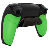 eXtremeRate Rubberized Green Grip Remappable Real Metal Buttons (RMB) Version RISE4 Remap Kit for PS5 Controller BDM-030, Upgrade Board & Redesigned Black Back Shell & 4 Back Buttons for PS5 Controller - YPFJ7003G3