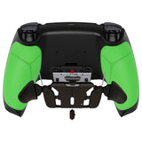 eXtremeRate Black Real Metal Buttons (RMB) Version RISE4 Remap Kit for PS5 Controller BDM-030/040 - Rubberized Green - YPFJ7003G3