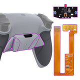 eXtremeRate Rubberized New Hope Gray & Classic Gray Remappable RISE4 Remap Kit for PS5 Controller BDM-030, Upgrade Board & Redesigned Back Shell & 4 White Back Buttons for PS5 Controller - Controller NOT Included - YPFU6012G3