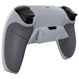eXtremeRate Rubberized New Hope Gray & Classic Gray Remappable RISE4 Remap Kit for PS5 Controller BDM-030, Upgrade Board & Redesigned Back Shell & 4 White Back Buttons for PS5 Controller - Controller NOT Included - YPFU6012G3