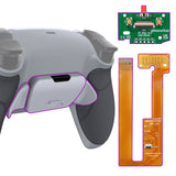 eXtremeRate Rubberized Classic Gray Grip Remappable RISE Remap Kit for PS5 Controller BDM-030, Upgrade Board & Redesigned New Hope Gray Back Shell & Back Buttons for PS5 Controller - Controller NOT Included - XPFU6012G3