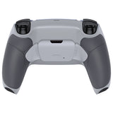 eXtremeRate Rubberized Classic Gray Grip Remappable RISE Remap Kit for PS5 Controller BDM-030, Upgrade Board & Redesigned New Hope Gray Back Shell & Back Buttons for PS5 Controller - Controller NOT Included - XPFU6012G3