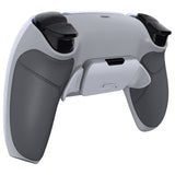 eXtremeRate Rubberized Classic Gray Grip Remappable RISE Remap Kit for PS5 Controller BDM-030, Upgrade Board & Redesigned New Hope Gray Back Shell & Back Buttons for PS5 Controller - Controller NOT Included - XPFU6012G3