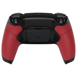 eXtremeRate Rubberized Red Grip Remappable RISE Remap Kit for PS5 Controller BDM-030, Upgrade Board & Redesigned Black Back Shell & Back Buttons for PS5 Controller - Controller NOT Included - XPFU6005G3