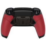 eXtremeRate Rubberized Red Grip Remappable Real Metal Buttons (RMB) Version RISE4 Remap Kit for PS5 Controller BDM-030/040, Upgrade Board & Redesigned Black Back Shell & 4 Back Buttons for PS5 Controller - YPFJ7004G3
