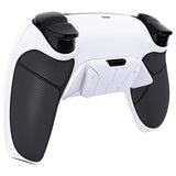 eXtremeRate White Black Rubberized Grip Remappable RISE4 Remap Kit for PS5 Controller BDM-030, Upgrade Board & Redesigned Back Shell & 4 White Back Buttons for PS5 Controller - Controller NOT Included - YPFU6011G3