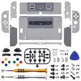 eXtremeRate Replacement Soft Touch Full Set Shell for Nintendo Switch OLED - SFC SNES Classic EU Style - QNSOY7002