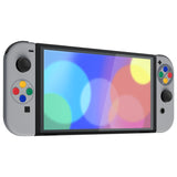 eXtremeRate Replacement Soft Touch Full Set Shell for Nintendo Switch OLED - SFC SNES Classic EU Style - QNSOY7002