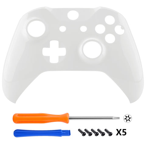 eXtremeRate Glow in The Dark Front Housing Shell Faceplate for Microsoft Xbox One X & One S Controller (Model 1708) - SXOFP18