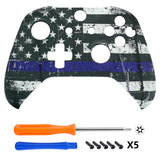 eXtremeRate Custom Patterned Soft Touch Front Housing Shell Replacement Custom for Xbox One X S Controller - SXOFT30X