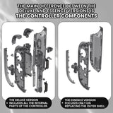 eXtremeRate D-Pad Version Replacement Full Set Shell Case with Buttons for Joycon 2 of Nintendo Switch 2 - Deluxe Version - Clear Slate Black - SZMNTM002