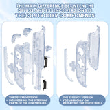 eXtremeRate D-Pad Version Replacement Full Set Shell Case with Buttons for Joycon 2 of Nintendo Switch 2 - Deluxe Version - Clear Glacier Blue - SZMNTM003