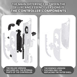 eXtremeRate D-Pad Version Replacement Full Set Shell Case with Buttons for Joycon 2 of Nintendo Switch 2 - Deluxe Version - White - SZMNTM005