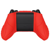 PlayVital Samurai Edition Passion Red Anti-slip Controller Grip Silicone Skin, Ergonomic Soft Rubber Protective Case Cover for Xbox Series S/X Controller with Black Thumb Stick Caps - WAX3014