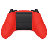 PlayVital Samurai Edition Passion Red Anti-slip Controller Grip Silicone Skin, Ergonomic Soft Rubber Protective Case Cover for Xbox Series S/X Controller with Black Thumb Stick Caps - WAX3014