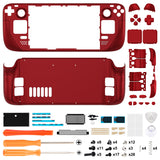 eXtremeRate Replacement Scarlet Red Full Set Shell with Buttons for Steam Deck Console - QESDP003