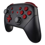eXtremeRate Red Repair ABXY D-pad ZR ZL L R Keys for Nintendo Switch Pro Controller, DIY Replacement Full Set Buttons with Tools for Nintendo Switch Pro - Controller NOT Included - KRP302