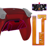 eXtremeRate Scarlet Red Remappable RISE 4.0 Remap Kit for ps5 Controller BDM-030, Upgrade Board & Redesigned Back Shell & 4 Back Buttons for ps5 Controller - Controller NOT Included - YPFP3007G3