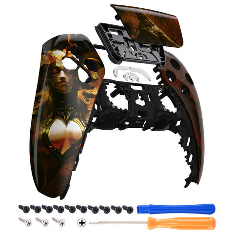 eXtremeRate The Lilith Front Housing Shell Compatible with ps5 Controller BDM-010 BDM-020 BDM-030, DIY Replacement Shell Custom Touch Pad Cover Compatible with ps5 Controller - ZPFT1096G3