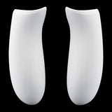 eXtremeRate White Soft Touch Grip Back Panels, Comfortable Non-Slip Side Rails Handles, Game Improvement Replacement Parts for Xbox One X & One S Controller - SXOJ0106