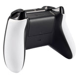 eXtremeRate White Soft Touch Grip Back Panels, Comfortable Non-Slip Side Rails Handles, Game Improvement Replacement Parts for Xbox One X & One S Controller - SXOJ0106
