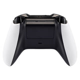 eXtremeRate White Soft Touch Grip Back Panels, Comfortable Non-Slip Side Rails Handles, Game Improvement Replacement Parts for Xbox One X & One S Controller - SXOJ0106