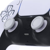 eXtremeRate Solid White & New Hope Gray Dual-Color Replacement Thumbsticks for PS5 Controller, Custom Analog Stick Joystick Compatible with PS5, for PS4 All Model Controller - JPF639