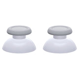 eXtremeRate Solid White & New Hope Gray Dual-Color Replacement Thumbsticks for PS5 Controller, Custom Analog Stick Joystick Compatible with PS5, for PS4 All Model Controller - JPF639