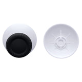 eXtremeRate Solid White & Black Dual-Color Replacement Thumbsticks for PS5 Controller, Custom Analog Stick Joystick Compatible with PS5, for PS4 All Model Controller - JPF638