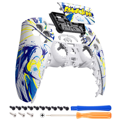 eXtremeRate Street Graffiti Front Housing Shell Compatible with ps5 Controller BDM-010 BDM-020 BDM-030, DIY Replacement Shell Custom Touch Pad Cover Compatible with ps5 Controller - ZPFT1097G3