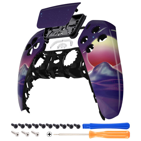 eXtremeRate The Cyber Moon Touchpad Front Housing Shell Compatible with ps5 Controller BDM-010 BDM-020 BDM-030, DIY Replacement Shell Custom Touch Pad Cover Compatible with ps5 Controller - ZPFT1093G3