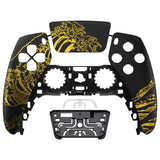 eXtremeRate The Great GOLDEN Wave Off Kanagawa - Black Front Housing Shell Compatible with ps5 Controller BDM-010 BDM-020 BDM-030, DIY Replacement Shell Custom Touch Pad Cover Compatible with ps5 Controller - ZPFT1094G3