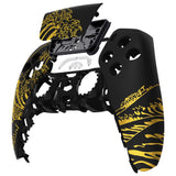 eXtremeRate The Great GOLDEN Wave Off Kanagawa - Black Front Housing Shell Compatible with ps5 Controller BDM-010 BDM-020 BDM-030, DIY Replacement Shell Custom Touch Pad Cover Compatible with ps5 Controller - ZPFT1094G3