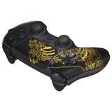 eXtremeRate The Great GOLDEN Wave Off Kanagawa - Black Front Housing Shell Compatible with ps5 Controller BDM-010 BDM-020 BDM-030, DIY Replacement Shell Custom Touch Pad Cover Compatible with ps5 Controller - ZPFT1094G3