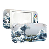 eXtremeRate Soft Touch The Great Wave DIY Replacement Shell for Nintendo Switch Lite, NSL Handheld Controller Housing w/ Screen Protector, Custom Case Cover for Nintendo Switch Lite - DLT106