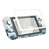 eXtremeRate Soft Touch The Great Wave DIY Replacement Shell for Nintendo Switch Lite, NSL Handheld Controller Housing w/ Screen Protector, Custom Case Cover for Nintendo Switch Lite - DLT106